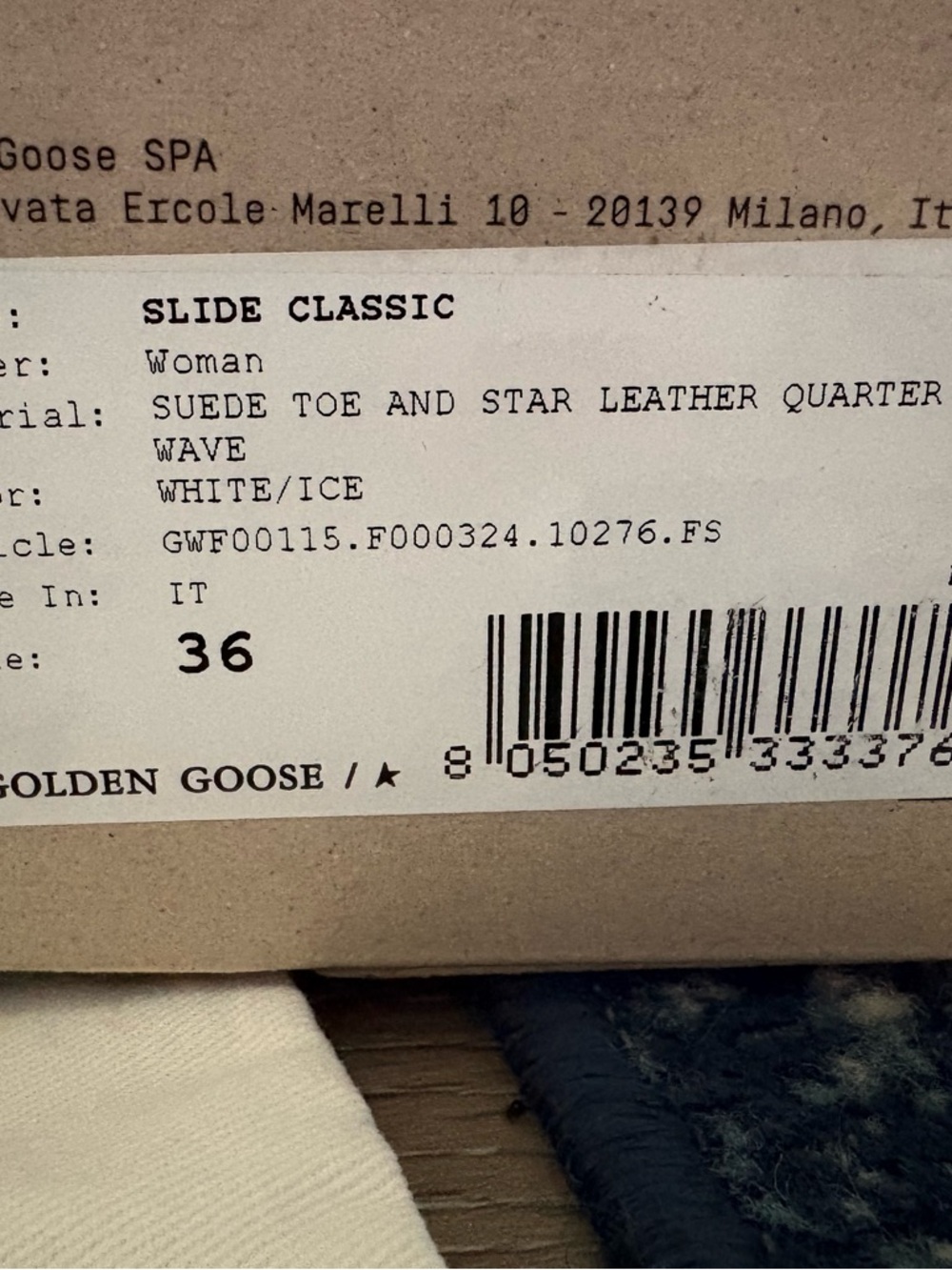Golden Goose White and Gold High-Top Slide Sneakers - Picture 6 of 11